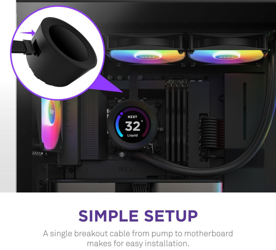 NZXT Kraken Elite 360mm RGB White AIO Liquid CPU Cooler RLKR36EW1 CA
