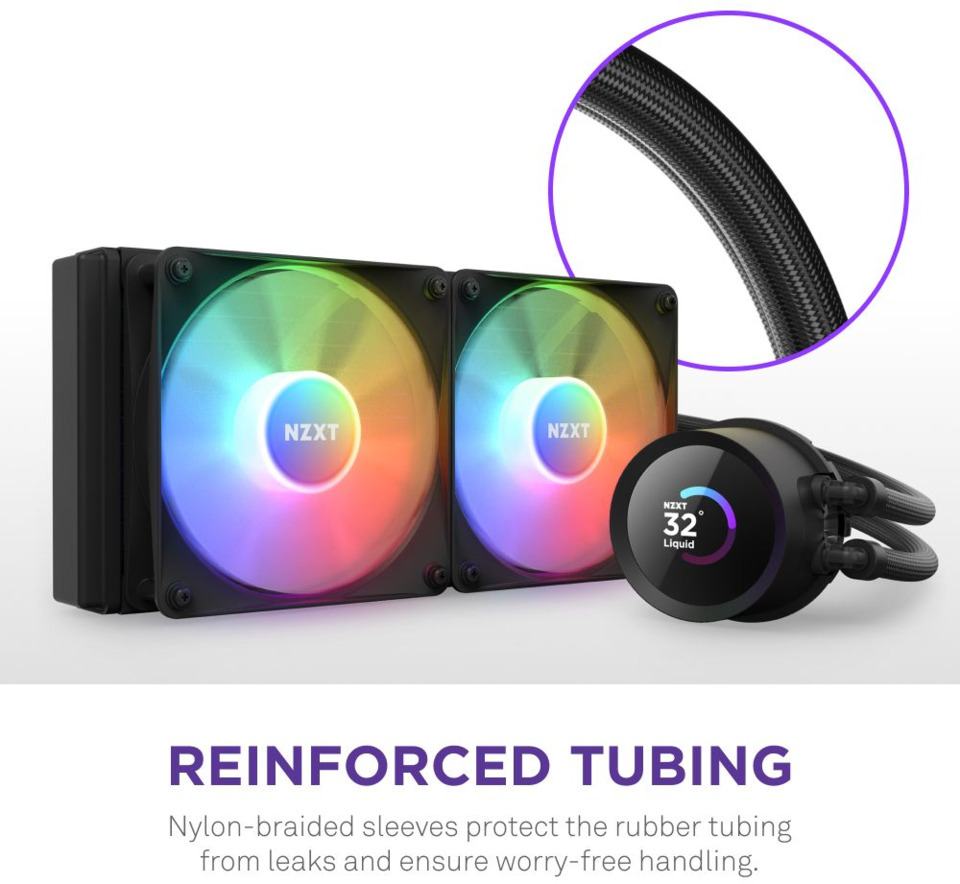 nzxt kraken 360mm rgb white aio liquid cpu cooler rl-kr360-w1