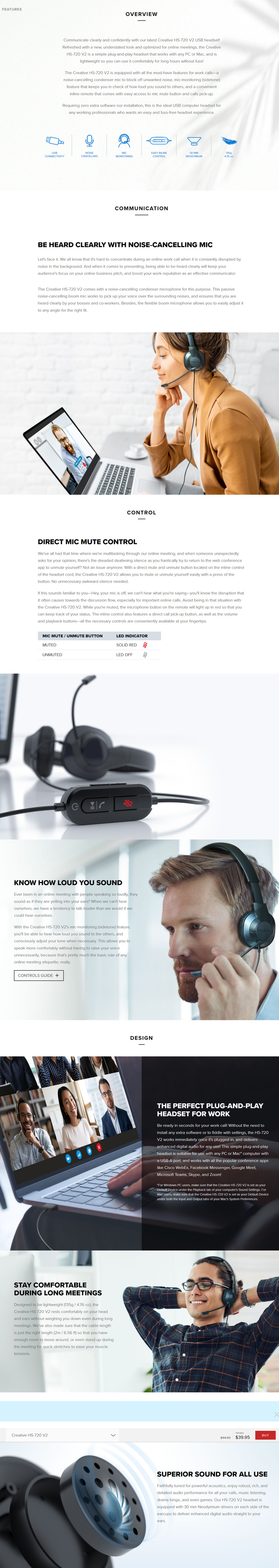 Creative ChatMax HS-720 V2 USB Headset | Computer Alliance
