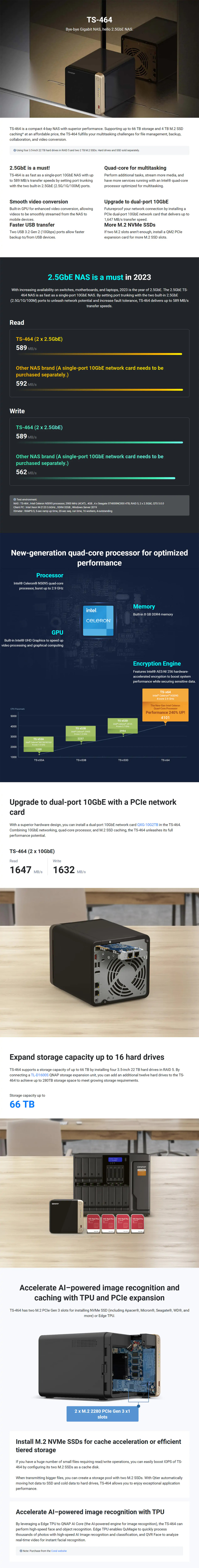 4 bay qnap ts-464-8g 25gbe nas unit