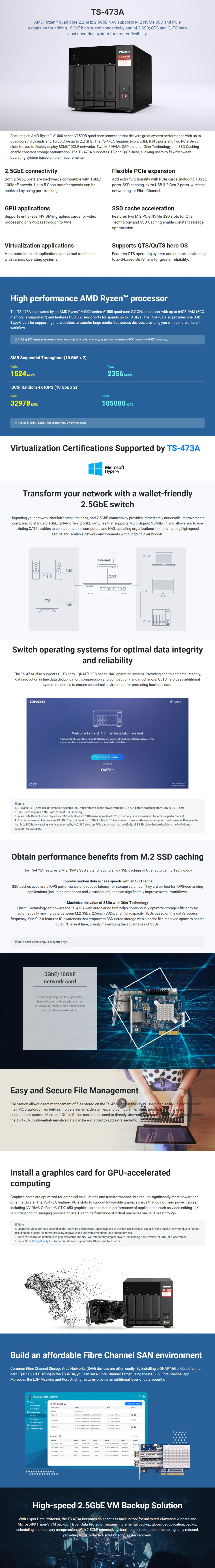 4 bay qnap ts-473a-8g gigabit nas unit