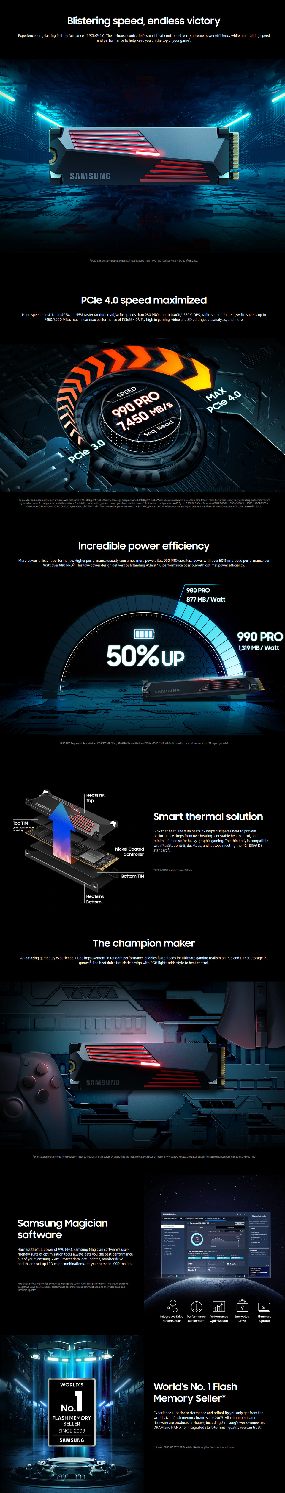 4tb samsung 990 pro with heatsink m2 nvme pcie ssd mz-v9p4t0cw