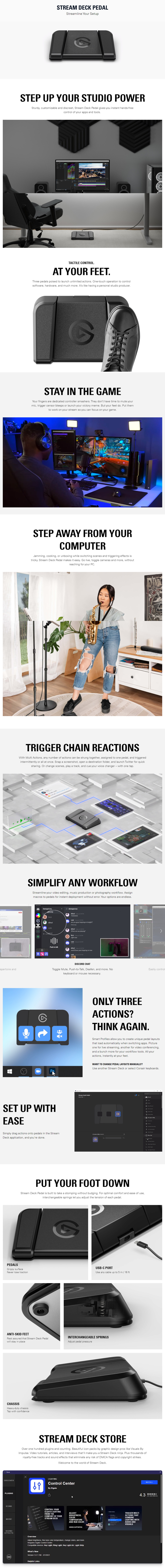 elgato stream deck pedal 10gbf9901