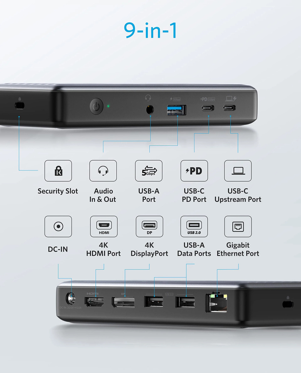 anker a8394ta1 powerexpand 9-in-1 usb-cpd docking station