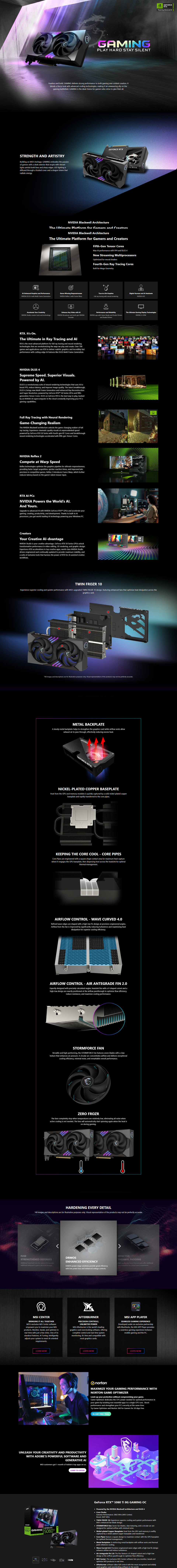 msi geforce rtx 5060 ti 8g gaming oc graphics card