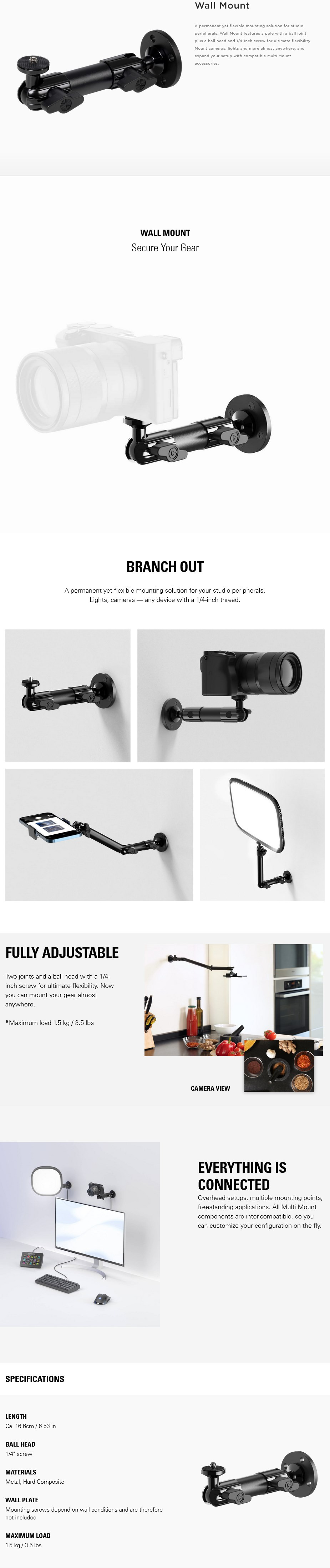 elgato wall multi mount system 10aao9901