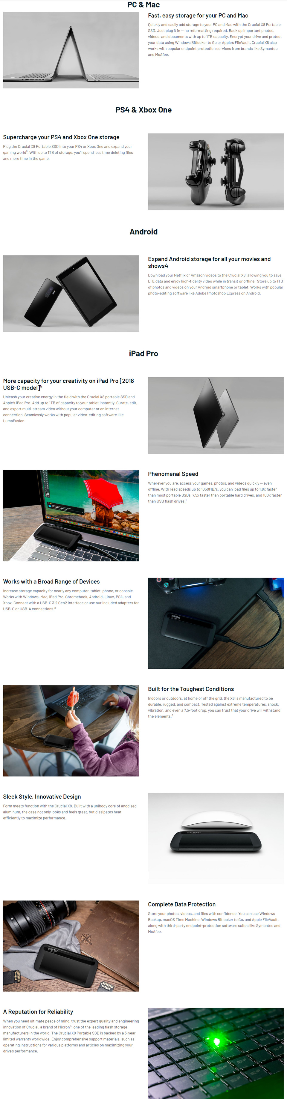 Crucial X8 1TB Portable SSD CT1000X8SSD9 | Computer Alliance