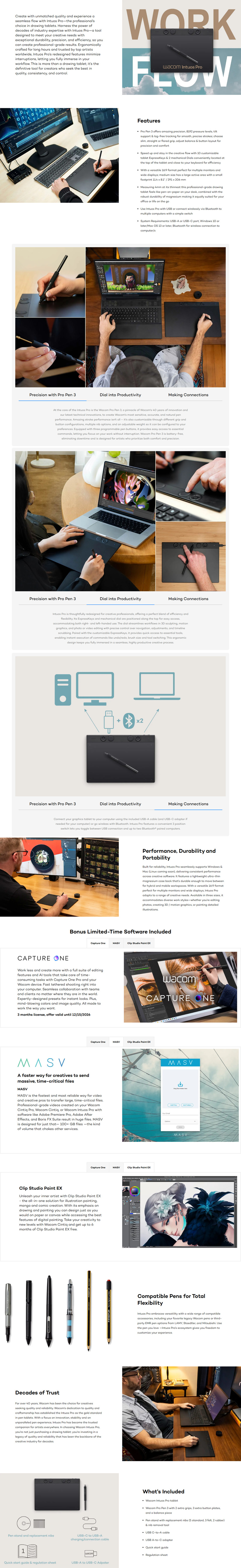 wacom intuos pro pen tablet medium