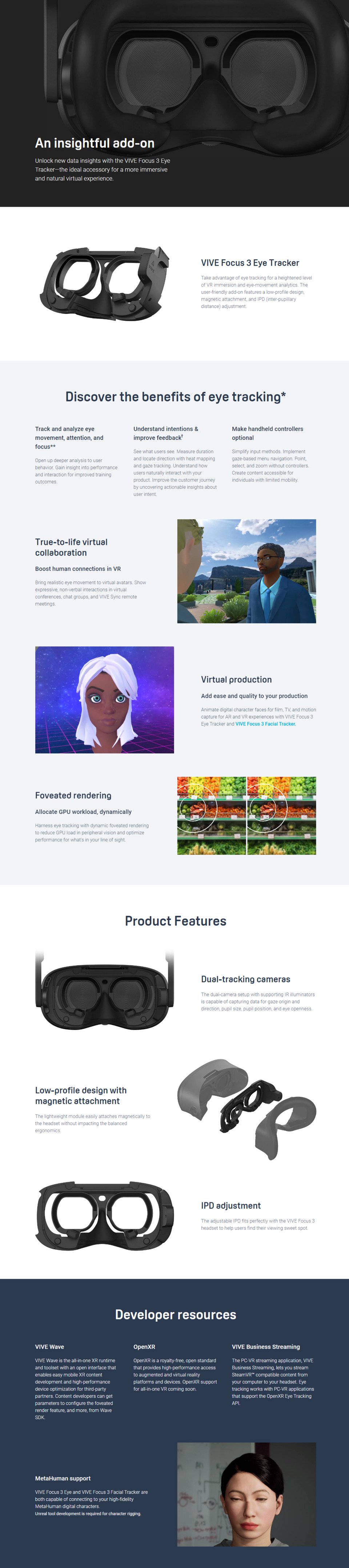 vive focus 3 eye tracker 99hatf004-00