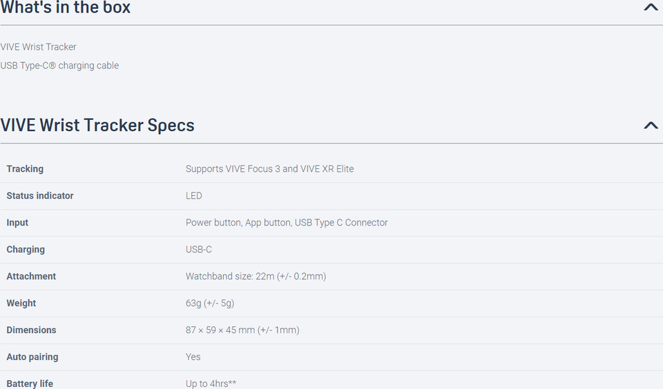 htc vive wrist tracker for focus 3 pn 99hata003-00