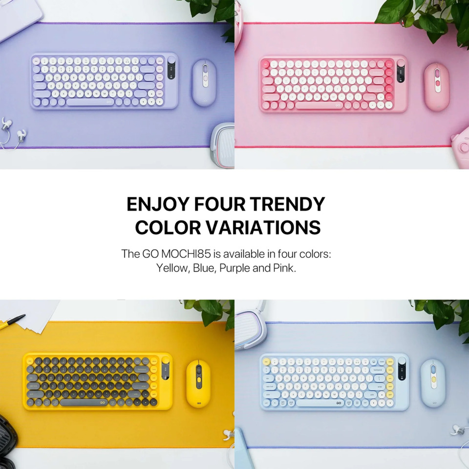 fantech go mochi85 wireless keyboard and mouse combo blue