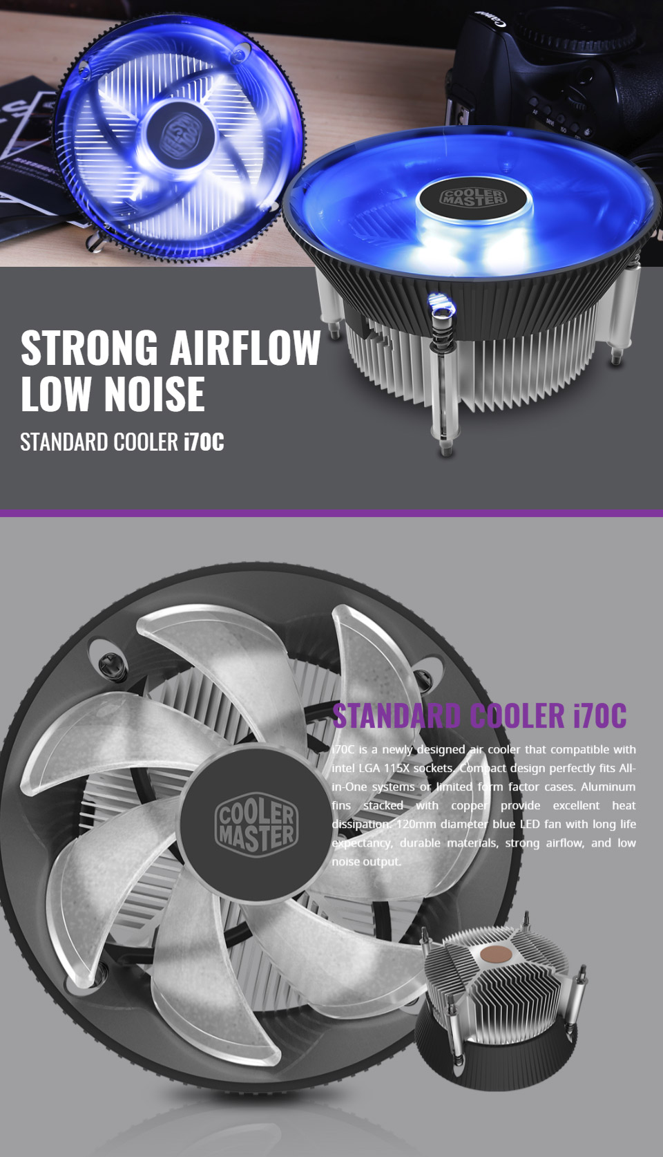 Cooler Master Hyper i70C Intel CPU Cooler RR-I70C-20PK-R1 | CA