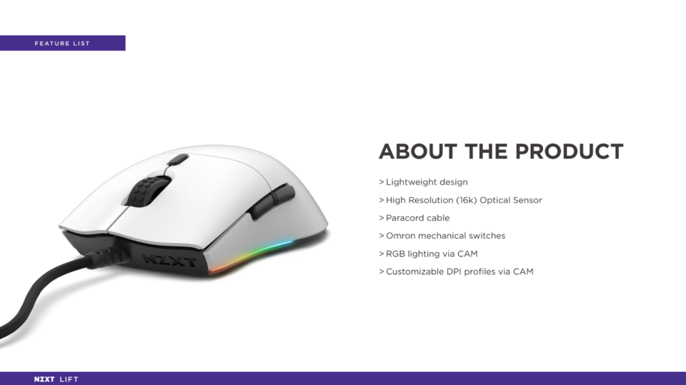 nzxt lift wired usb gaming mouse black ms-1wrax-bm