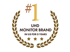 #1 UHD Monitor Brand in the U.S. for 3 years in a row*