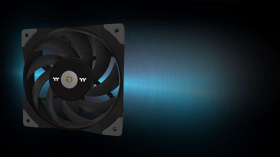 thermaltake toughfan 12 120mm high static pressure radiator fan cl-f117-pl12bl-a