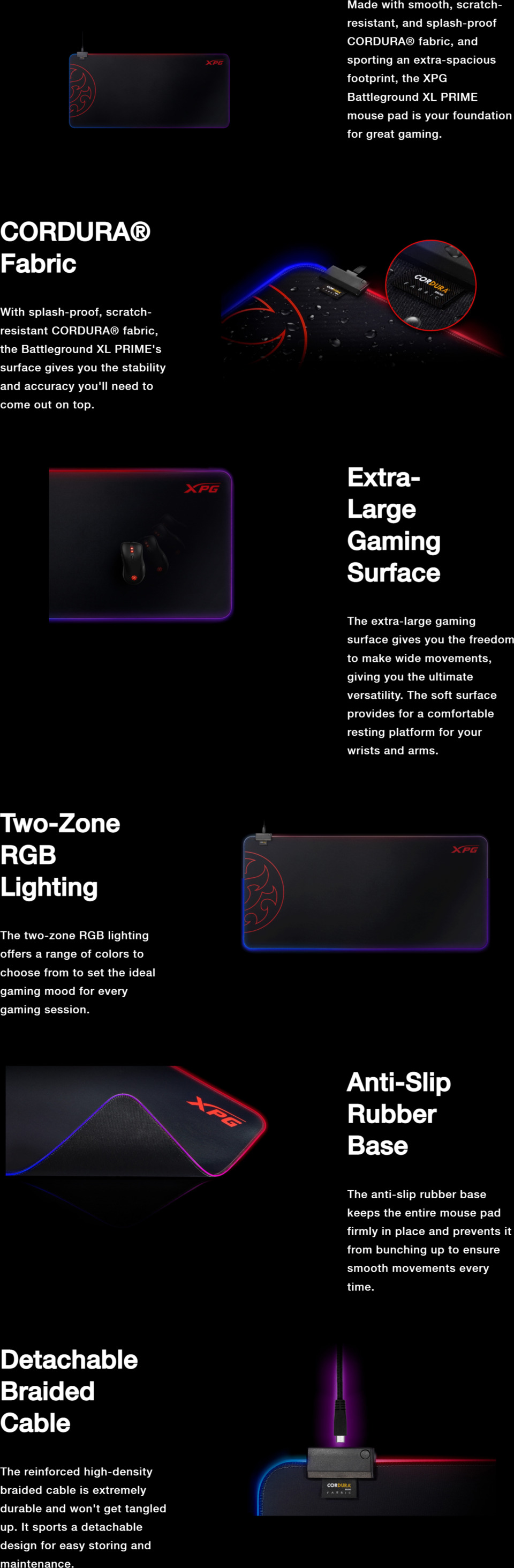 XPG Battleground XL PRIME Cordura Gaming Mousepad | Computer Alliance