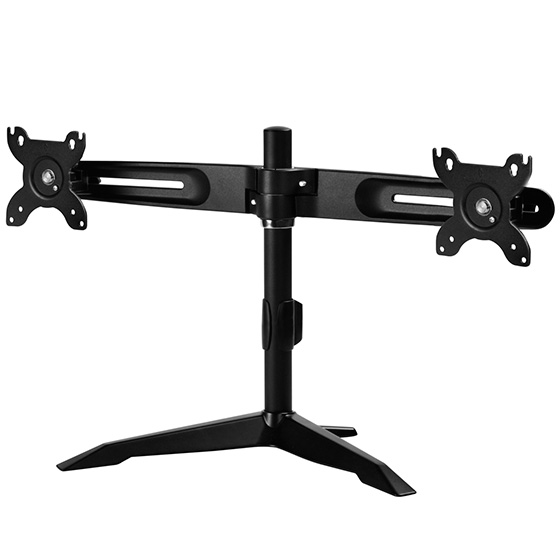 silverstone arm23bs horizontal dual lcd monitor desk stand support up to 24 lcd monitor