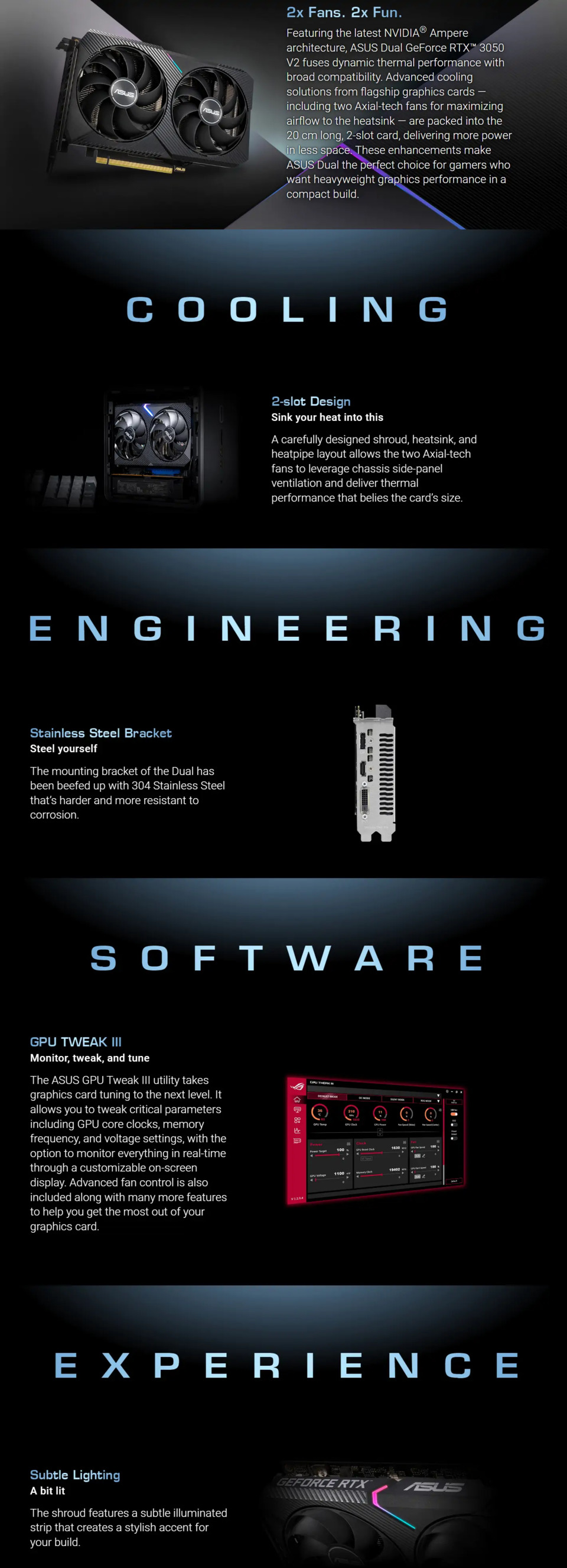 asus rtx3050 8gb dual pcie video card dual-rtx3050-8g-v2