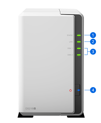 2 bay synology ds218j diskstation gigabit nas unit