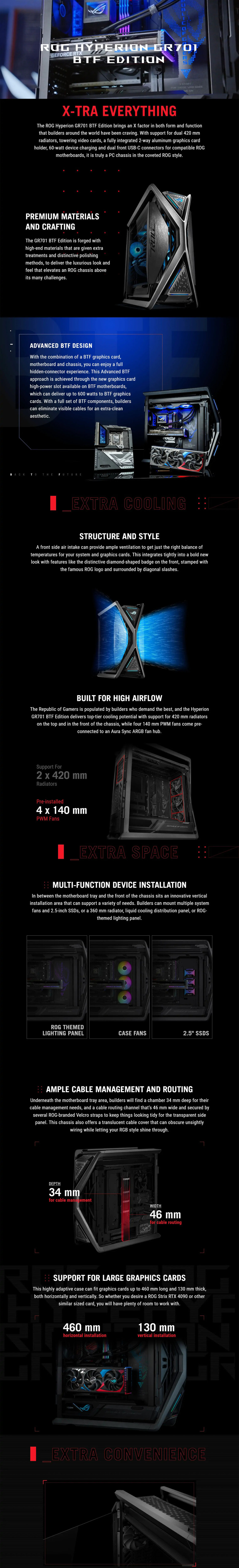 asus rog hyperion gr701 btf e-atx full tower case black