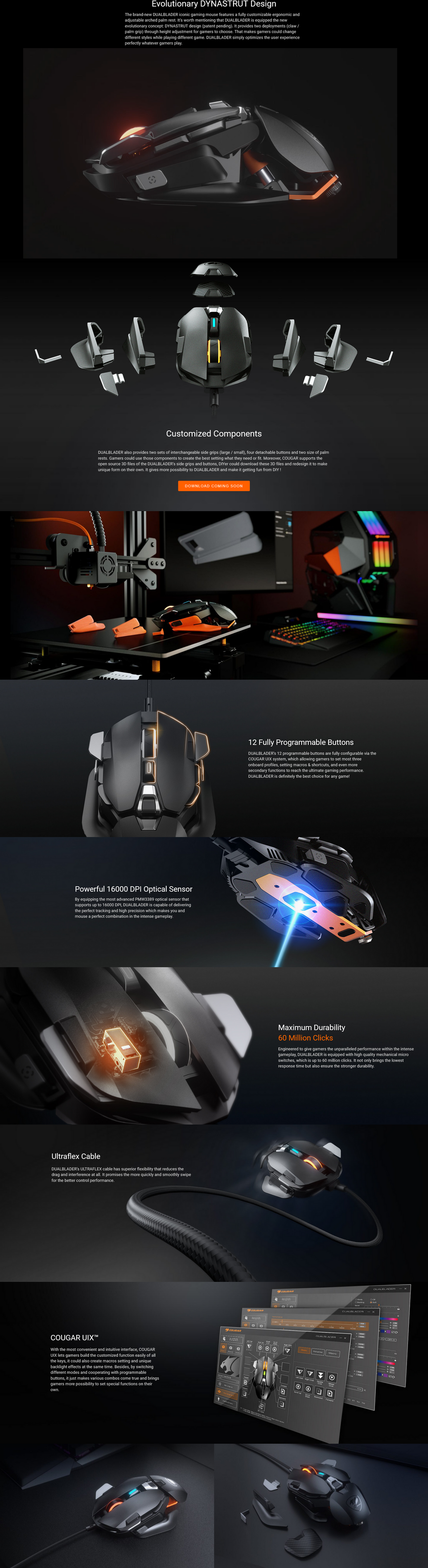 cougar dual blader gaming mouse