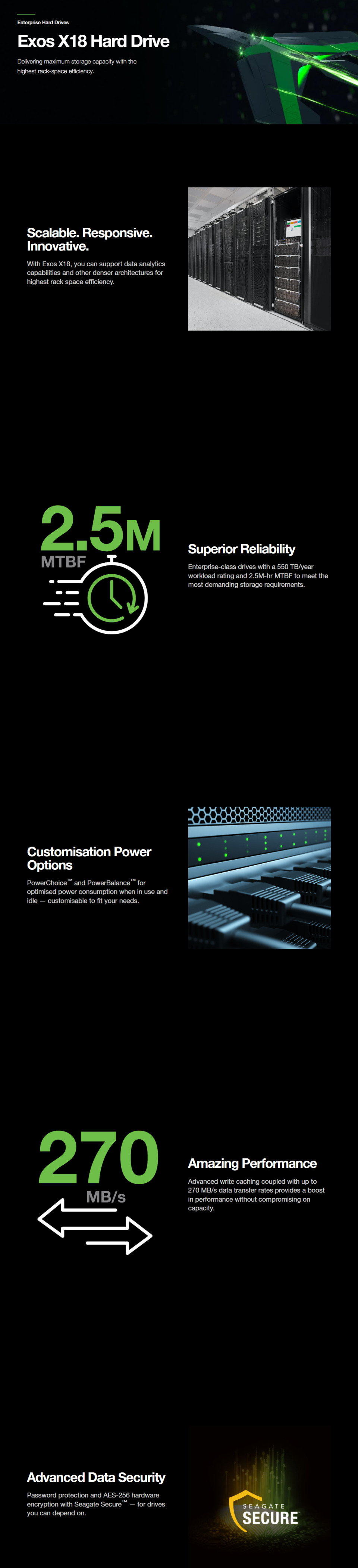 16TB Seagate Exos X18 Enterprise 3.5" SATA HDD ST16000NM000J | CA