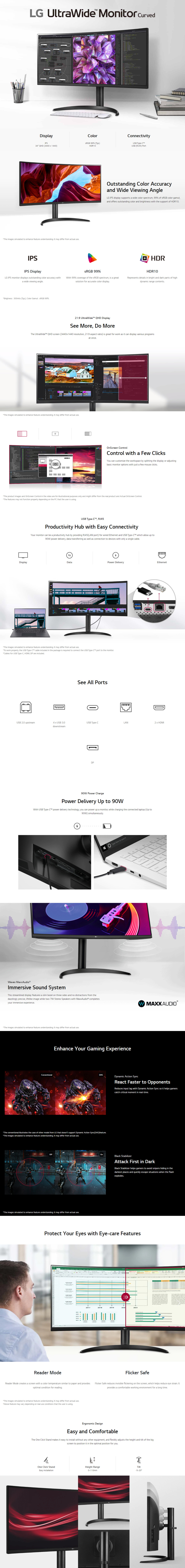 34 lg 34wq75c 100hz ultra-wide fhd ips monitor