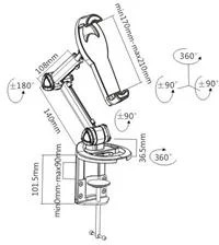 brateck pad18-02 universal tablet mount - grey