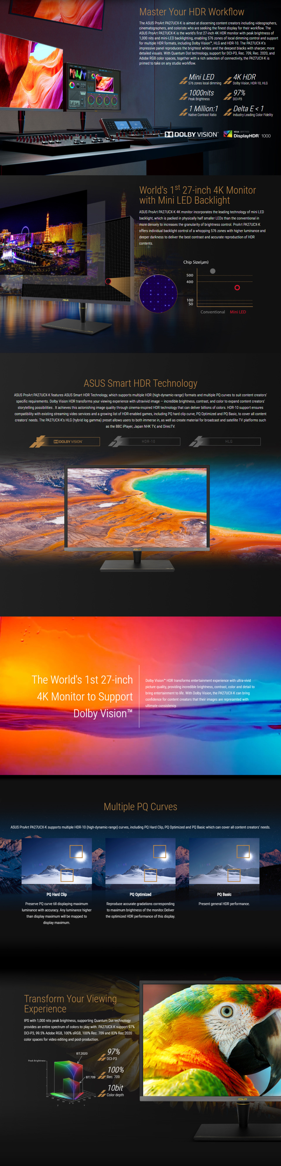 27" ASUS PA27UCX-K 4K IPS ProArt Calibration Professional Monitor | CA