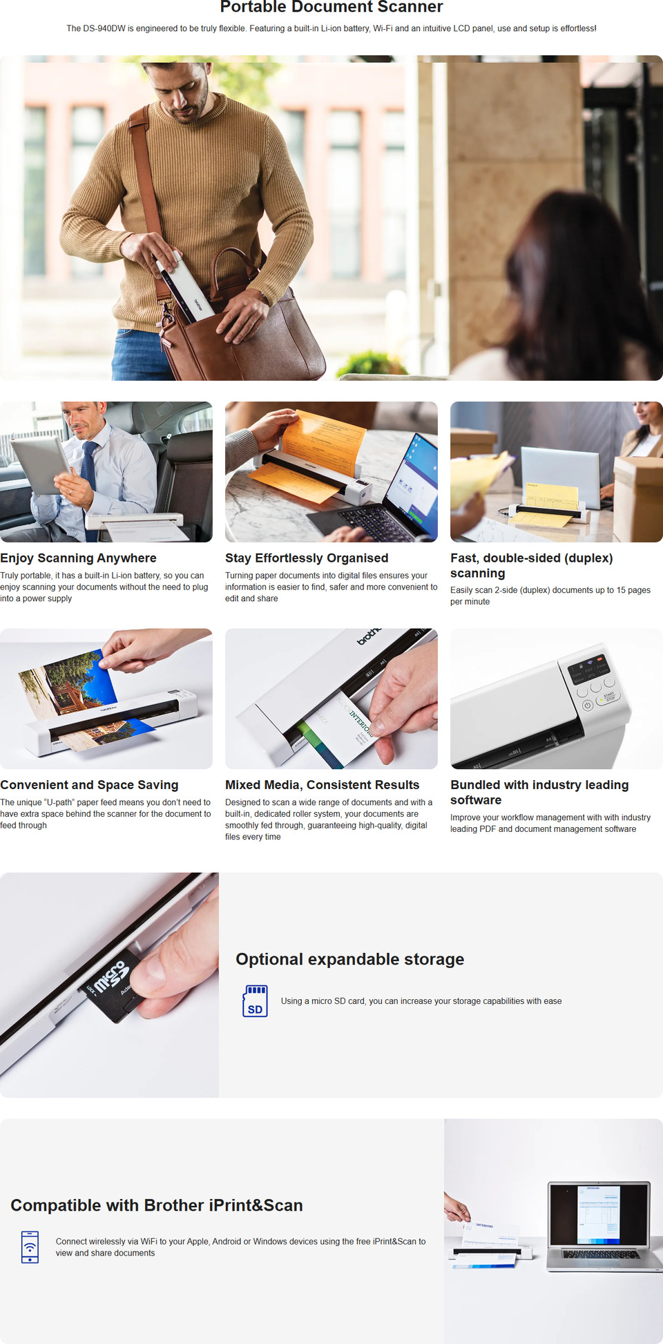 Brother DS-940DW Portable Document Scanner | Computer Alliance