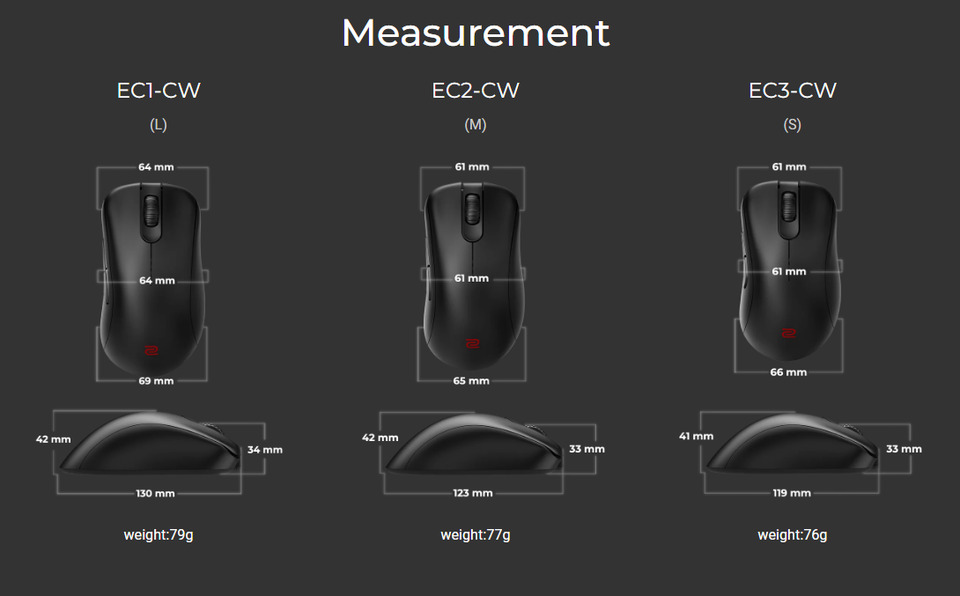 zowie ec1-cw wireless mouse for esports