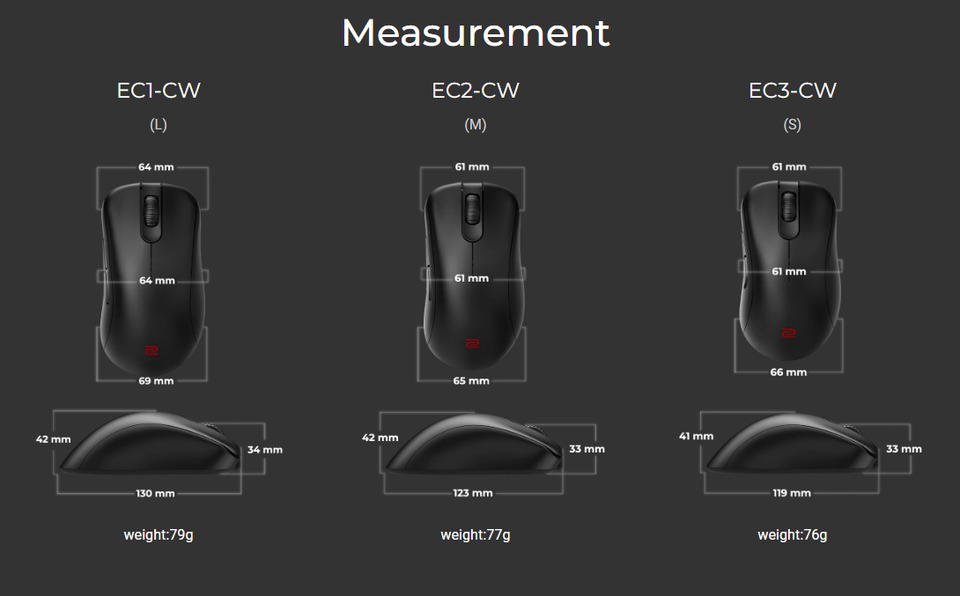 zowie ec1-cw wireless mouse for esports