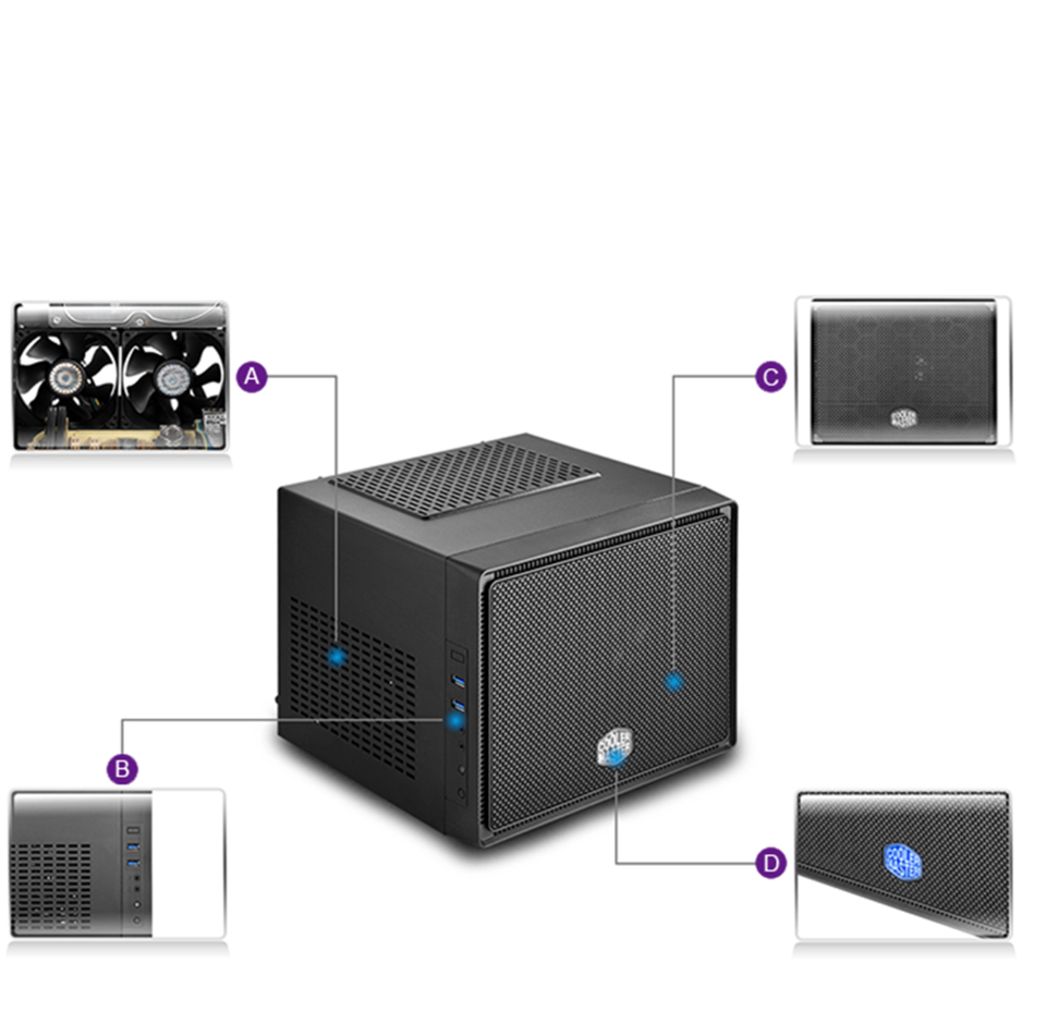 Cooler Master MiniITX RC110 Elite Case Black Computer Alliance