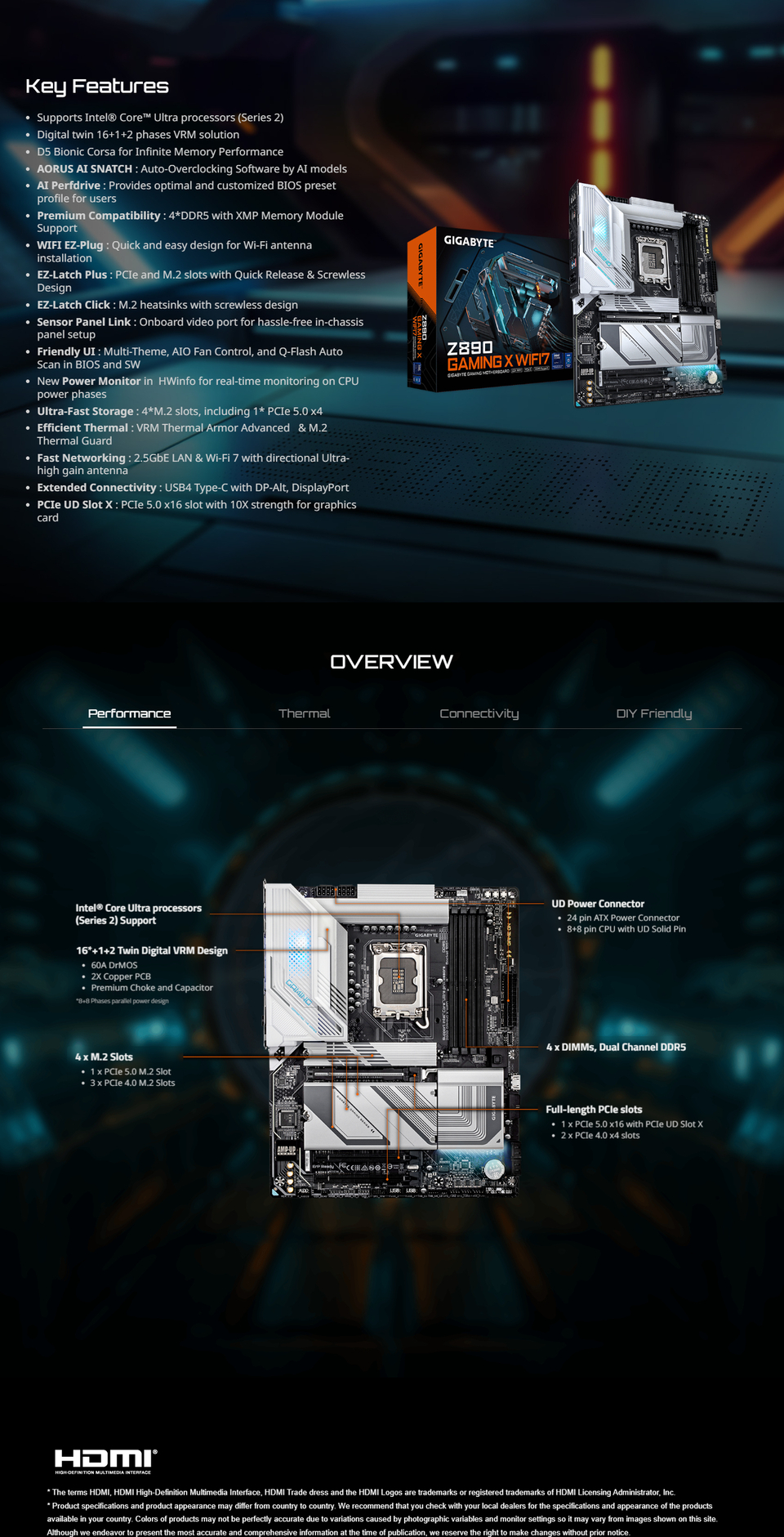 gigabyte s1851 atx z890 gaming x wifi7 ddr5 motherboard
