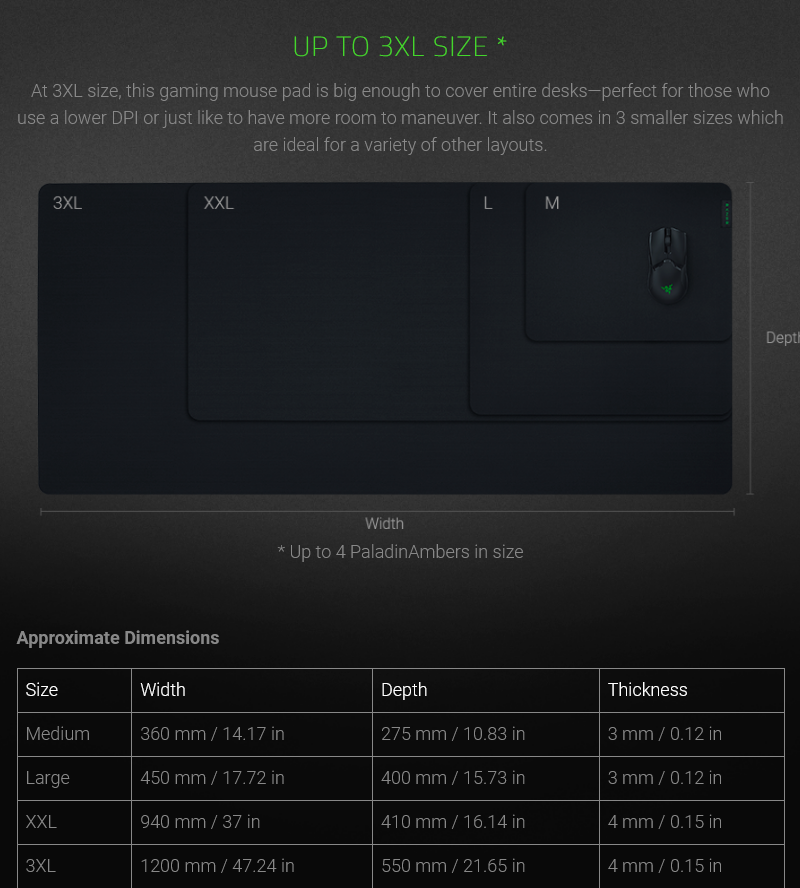 razer gigantus v2 soft gaming mouse mat 3xl