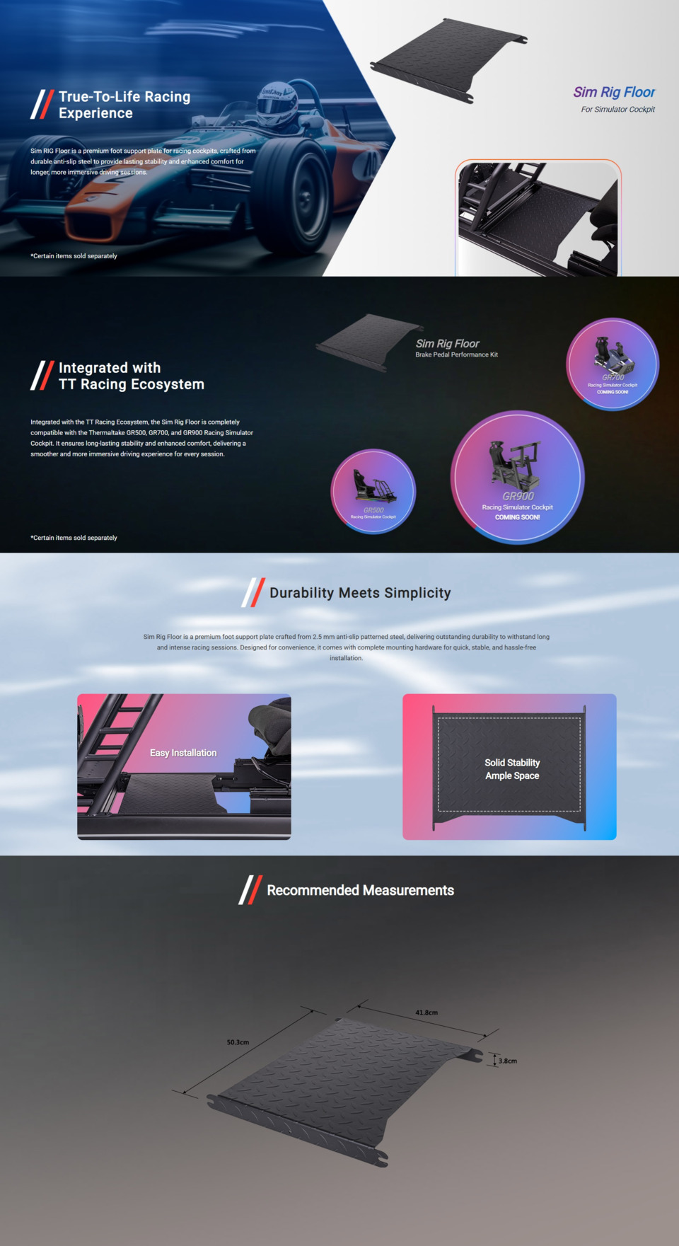 thermaltake sim rig floor black