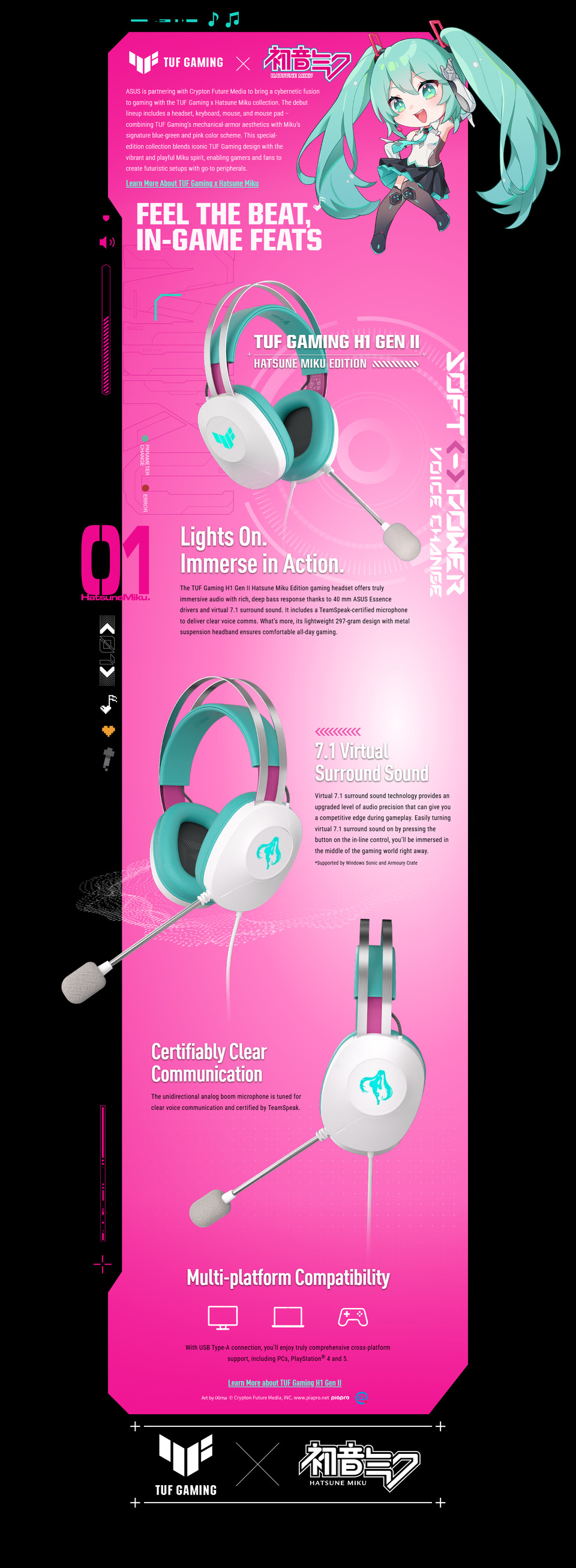 asus tuf gaming h1 gen ii usb headset hatsune miku edition