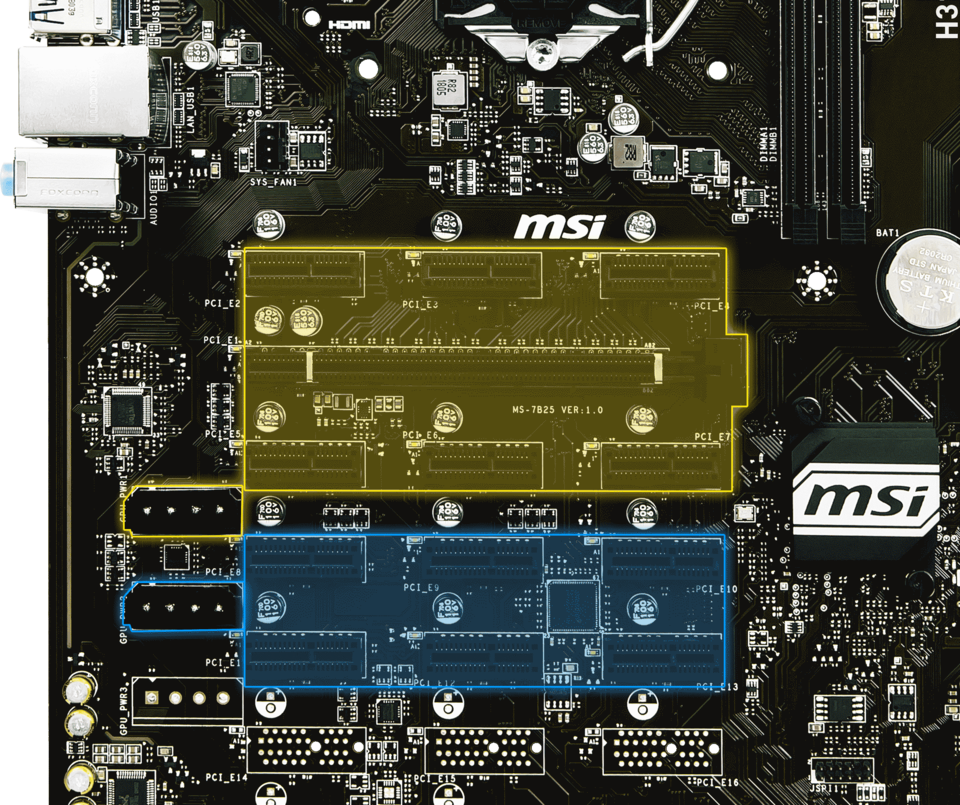 MSI S1151 ATX H310F PRO DDR4 Mining Motherboard Computer Alliance