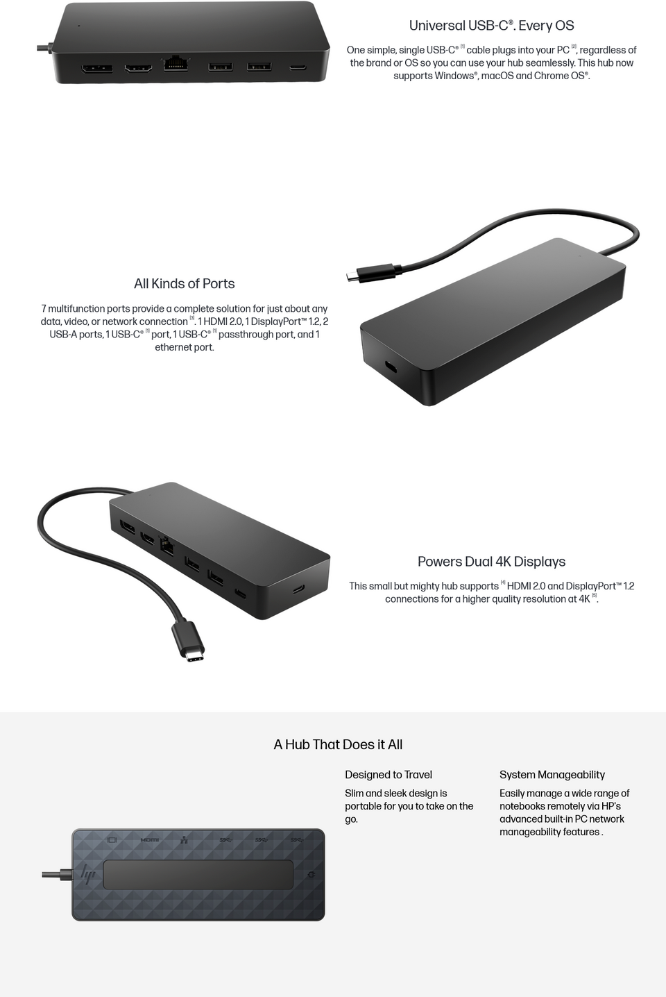HP Universal USB-C Multiport Hub 50H55AA | Computer Alliance