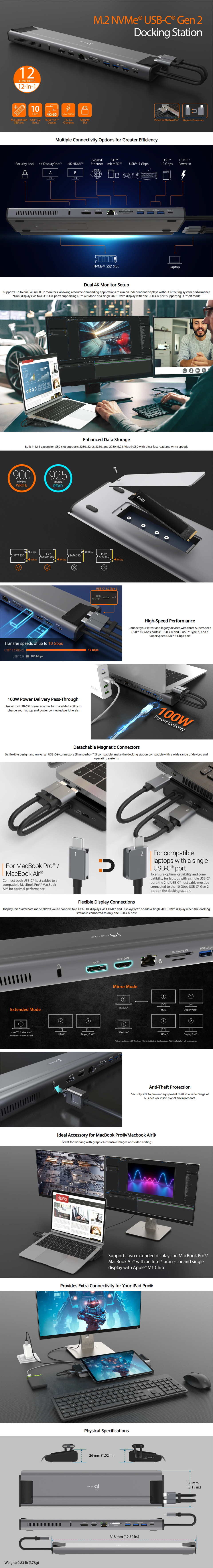 j5create jcd552 m2 nvme usb-c gen 2 docking station