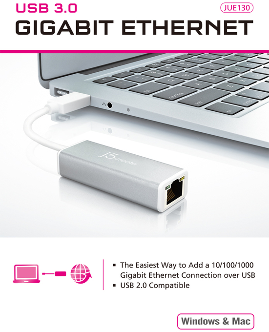 J5create JUE130 USB 3.0 Gigabit Adapter Computer Alliance