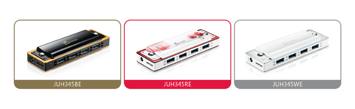 4 port j5create juh345we4 harmonica usb 30 hub white with power adapter