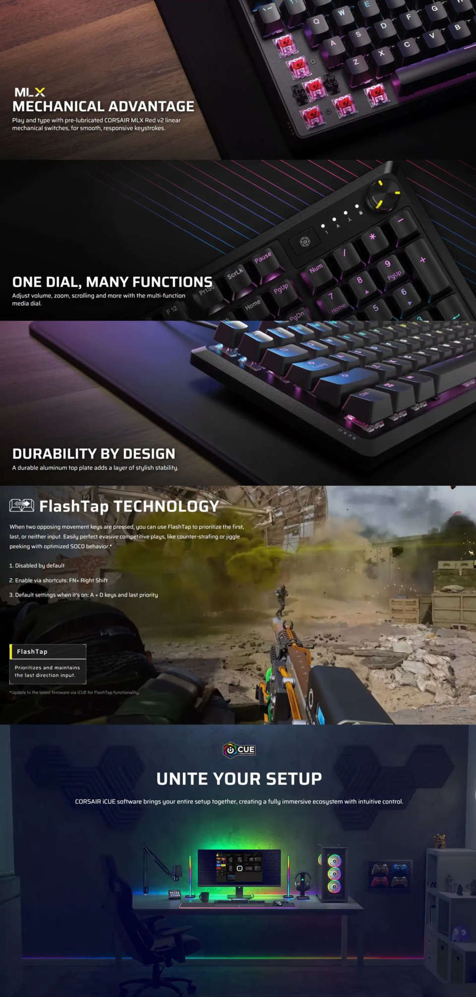 corsair k70 core se rgb mechanical linear gaming keyboard white