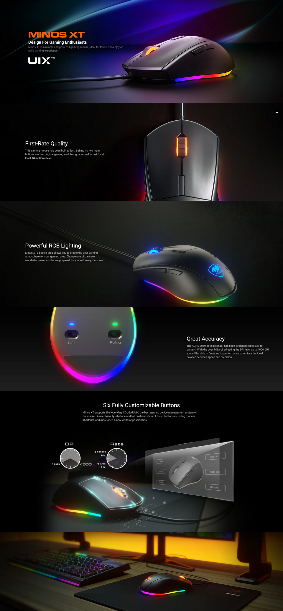 Cougar Minos XT Gaming Mouse | Computer Alliance