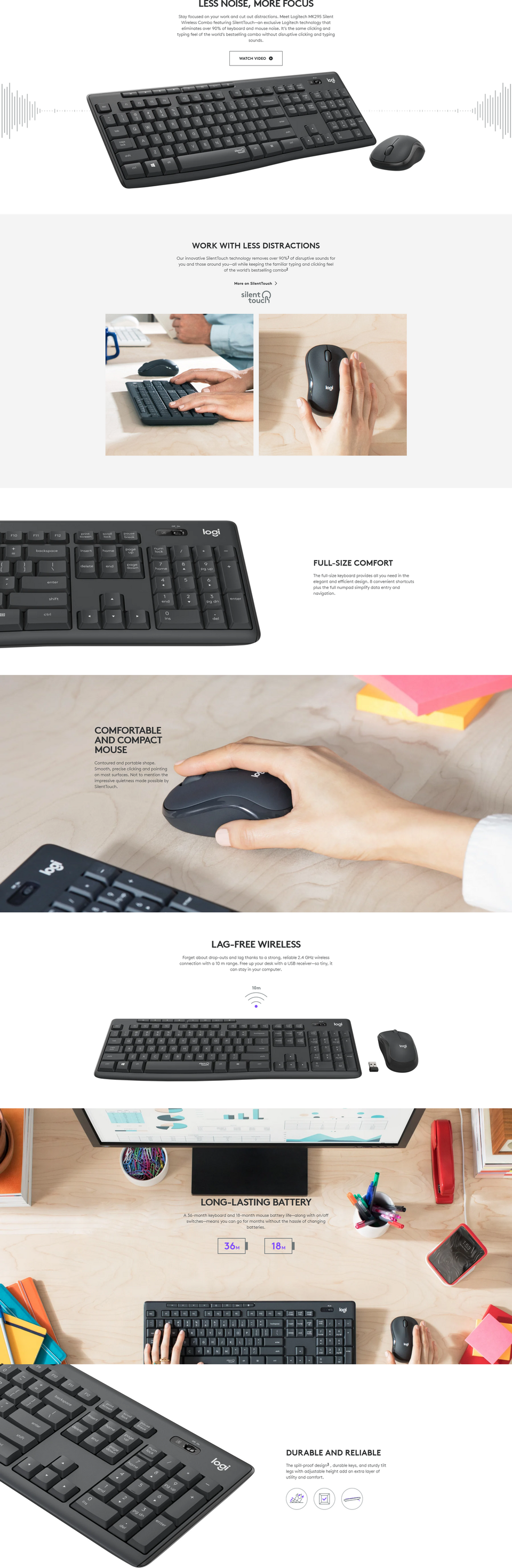 logitech mk295 silent wireless keyboard and mouse
