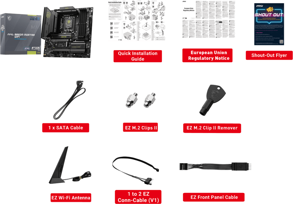 msi s1851 microatx mag b860m mortar wifi ddr5 motherboard
