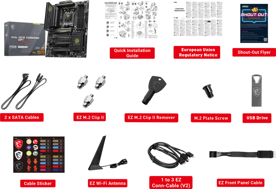 MSI AM5 ATX MAG X870 TOMAHAWK WIFI DDR5 Motherboard Computer Alliance