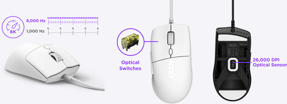 nzxt lightweight ergonomic wired gaming mouse lift 2 ego black ms-001nb-01