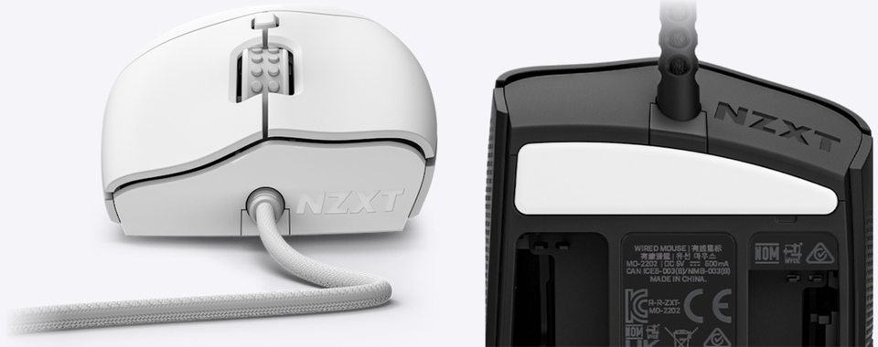 nzxt lightweight ergonomic wired gaming mouse lift 2 ego black ms-001nb-01