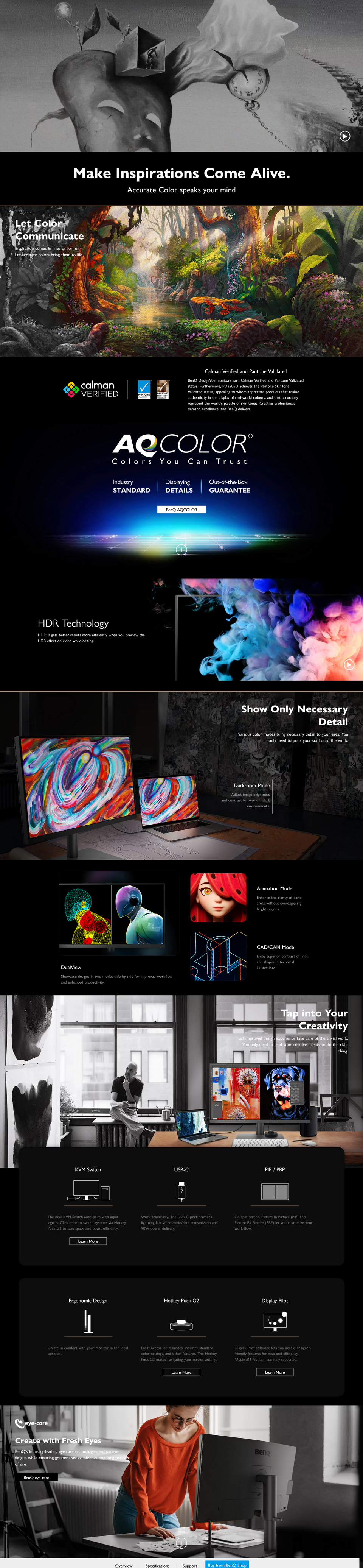 32 benq pd3205u 4k ips designer monitor with usb-c and height adjust